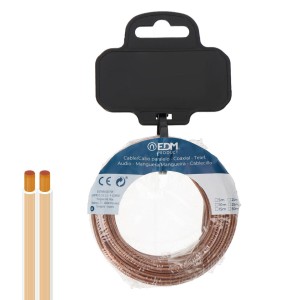 Flat parallel cable EDM 28719 Transparent 15 m 2 x 0,75 mm