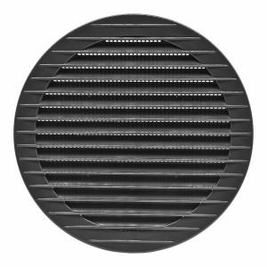 Grille de ventilation EDM 87722 Anthracite Ø 15 cm