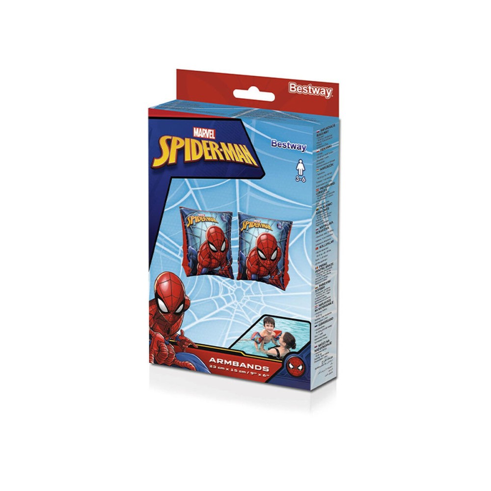 Bestway Aufblasbare Ärmelschwimmer Marvel Spiderman 23x15 cm +3 bis 6 Jahre 98001