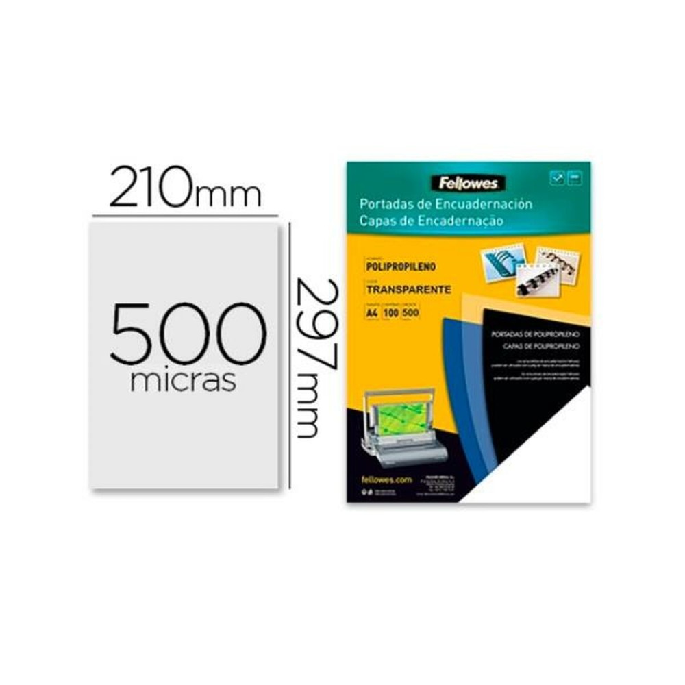 Binding covers Fellowes 54772 Black A4 (100 Units)