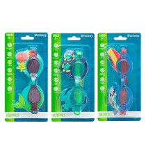 Bestway Lunettes de Natation Enfant Sangle en Silicone Ensemble 3 Pcs +3 Ans Plage et Piscine 21074