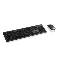 clavier et souris Modecom MK-MC-5200C-100                 Noir Gris Monochrome Anglais QWERTY