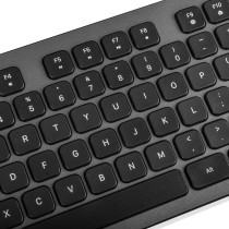 clavier et souris Modecom MK-MC-5200C-100                 Noir Gris Monochrome Anglais QWERTY