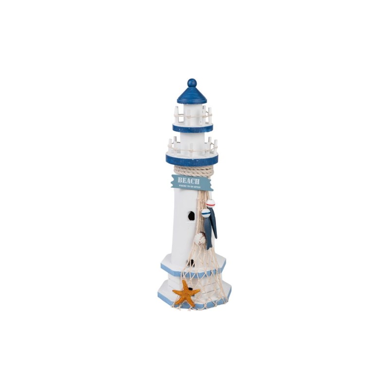 Phare Romimex Bleu Blanc 12 x 38 x 12 cm