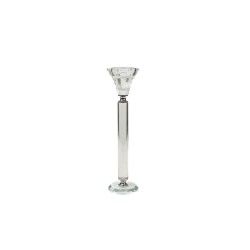 Candleholder Romimex Transparent Glass 6 x 23 x 6 cm