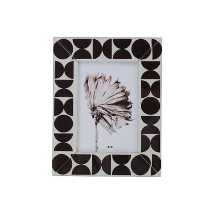 Photo frame Romimex White Black Glass 10 x 15 x 1 cm