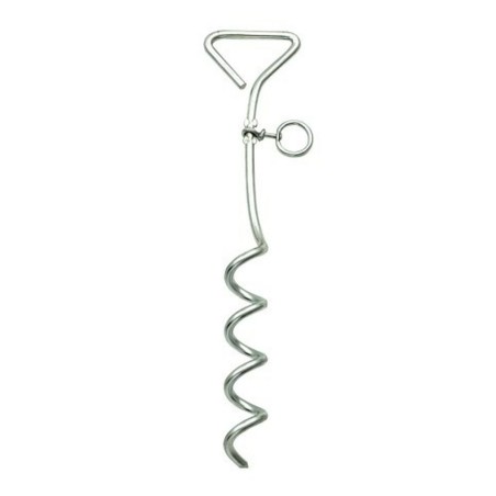 Accessory Kerbl Spiral Stake Silver Dog Lead