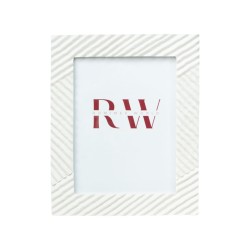 Photo frame Romimex White Resin 15 x 20 x 2 cm