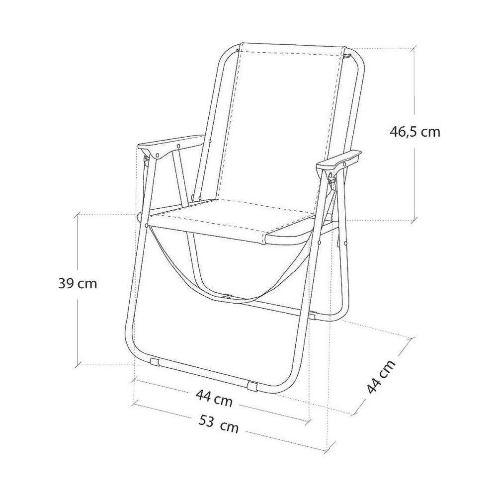 Folding Chair Colorbaby Mediterran 53 x 44 x 76 cm Turquoise White