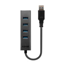 Hub USB LINDY 43324 Noir