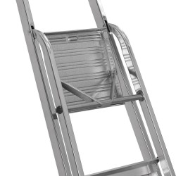 3-step folding ladder Krause 126214 Silver Aluminium