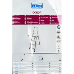 4-step folding ladder Krause 000705 Silver Aluminium