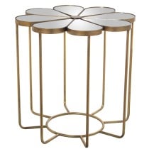 Side table Alexandra House Living Transparent Golden 63 x 61 x 63 cm