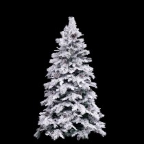 Sapin de Noël Blanc Vert PVC Métal Polyéthylène 150 cm