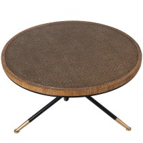 Table Basse Alexandra House Living Marron Noir Rotin Fibre naturelle 80 x 46 x 80 cm