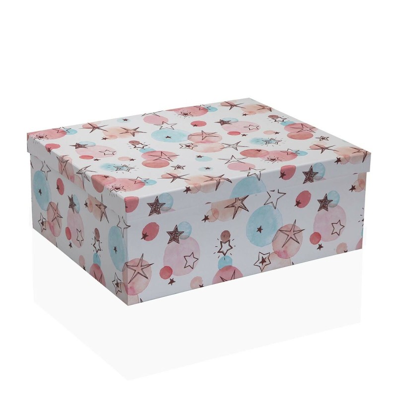 Jeu de Caisses de Rangement Empilables Versa Etoiles Carton 15 Pièces 35 x 16,5 x 43 cm