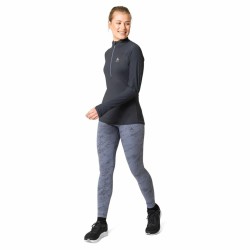 Unisex Long Sleeve T-Shirt Odlo 1/2 Zip Zeroweight Black