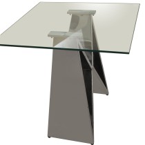 Side table Alexandra House Living Grey Transparent 55 x 55 x 55 cm