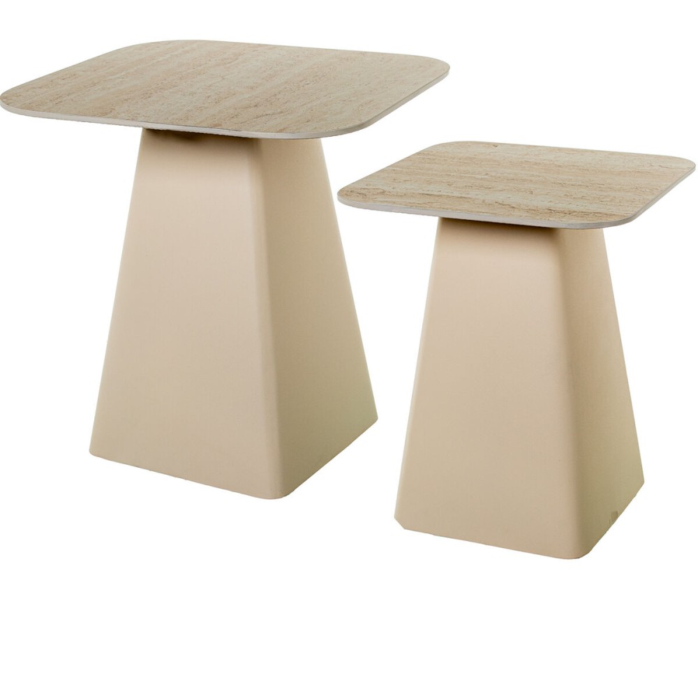 Jeu de 2 tables Alexandra House Living Beige Bois