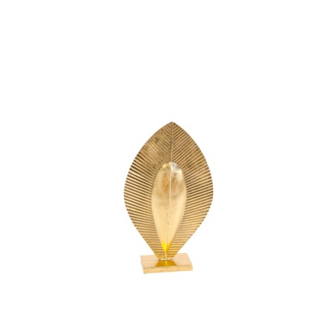 Decorative Figure Romimex Golden Metal Sheet 22 x 38 x 5 cm