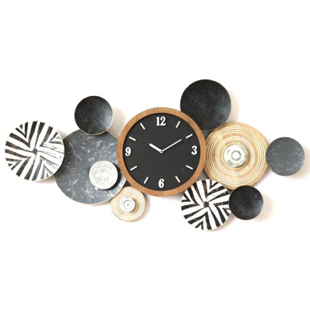 Wall Clock Romimex Multicolour Metal 128 x 64 x 7 cm