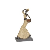 Figurine Décorative Romimex Marron Naturel Africaine 15 x 29 x 10 cm