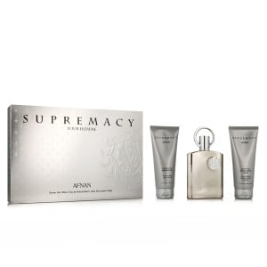 Men's Perfume Set Afnan Supremacy Silver EDP 3 Pieces