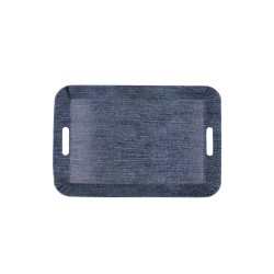 Frühstückstablett Quid Habitat Blau Kunststoff 33 x 23 x 4 cm Mit Griffen Denim (12 Stück)