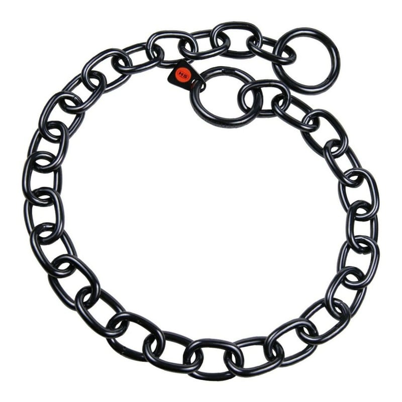 Collier pour Chien Hs Sprenger Noir 4 mm Maillons Semi-long (69 cm)