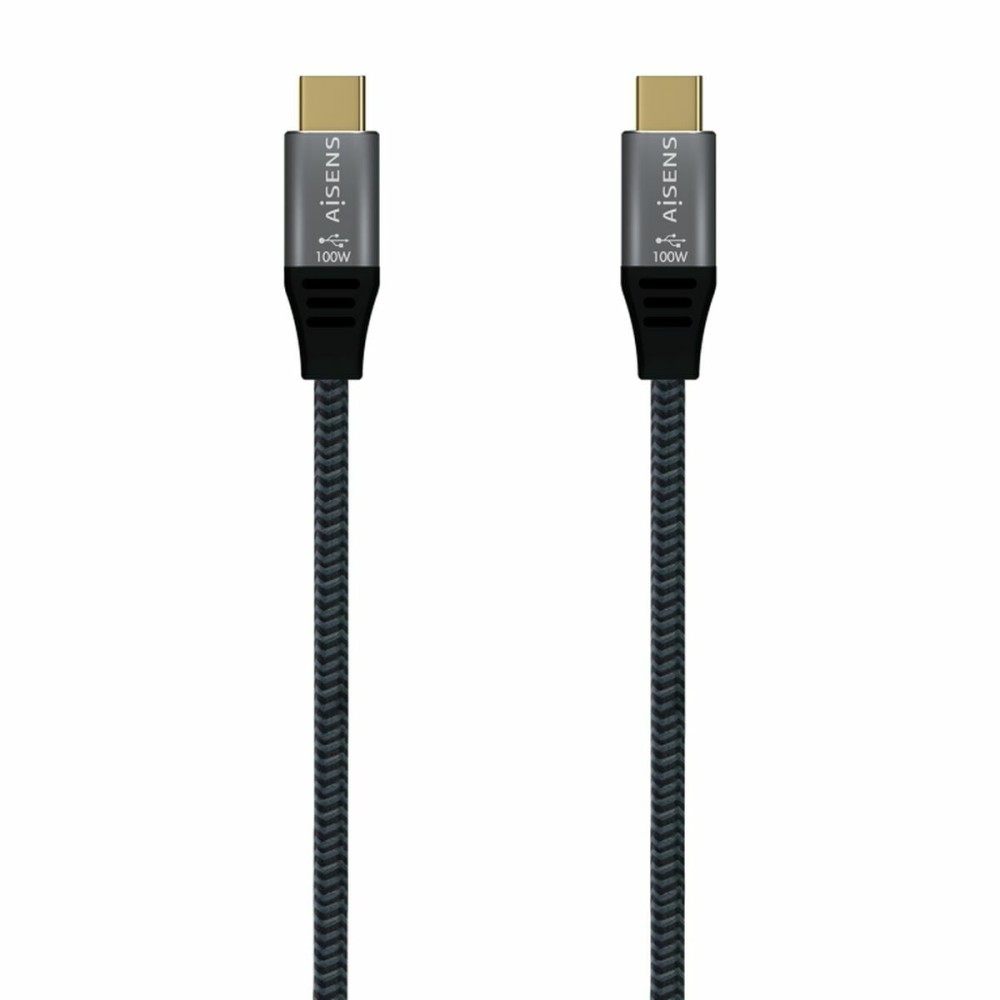 USB-C Cable Aisens A107-0628 1 m Grey (1 Unit)