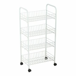 Gemüsewagen Confortime Weiß Metall 4 Regale 36 x 26,5 x 86 cm (5 Stück)