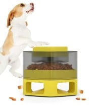 Mangeoire pour chiens Doggy Village Auto-Buffet Jaune ABS 50 x 28 x 50 cm