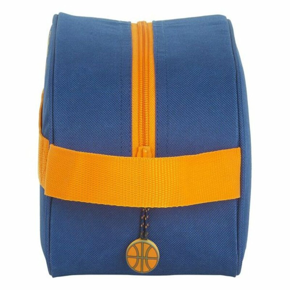 School Toilet Bag Valencia Basket M248 Blue Orange 26 x 15 x 12 cm