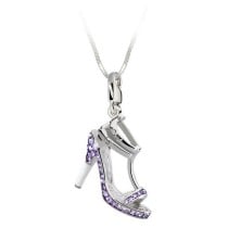 Pendentif Femme Glamour GS4-19  Violet (4 cm)