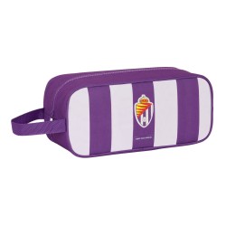 Schuhtasche für die Reise Real Valladolid C.F. Weiß Lila 34 x 15 x 14 cm