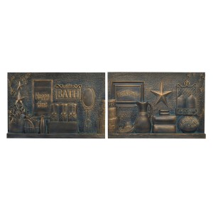 Wall Decoration DKD Home Decor Copper 60 x 4 x 40 cm (2 Units) (2 pcs)