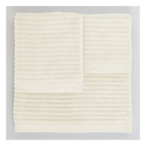 Ensemble de serviettes de toilette Devota & Lomba Rayas marfil Ivoire 100 % coton