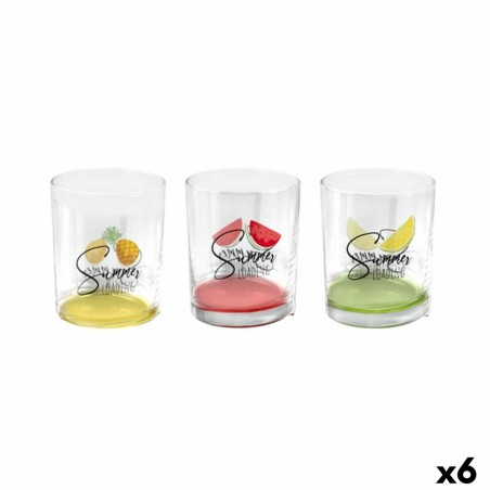 Set of glasses Home Style Summer Fruits 280 ml 3 Pieces (6 Units)