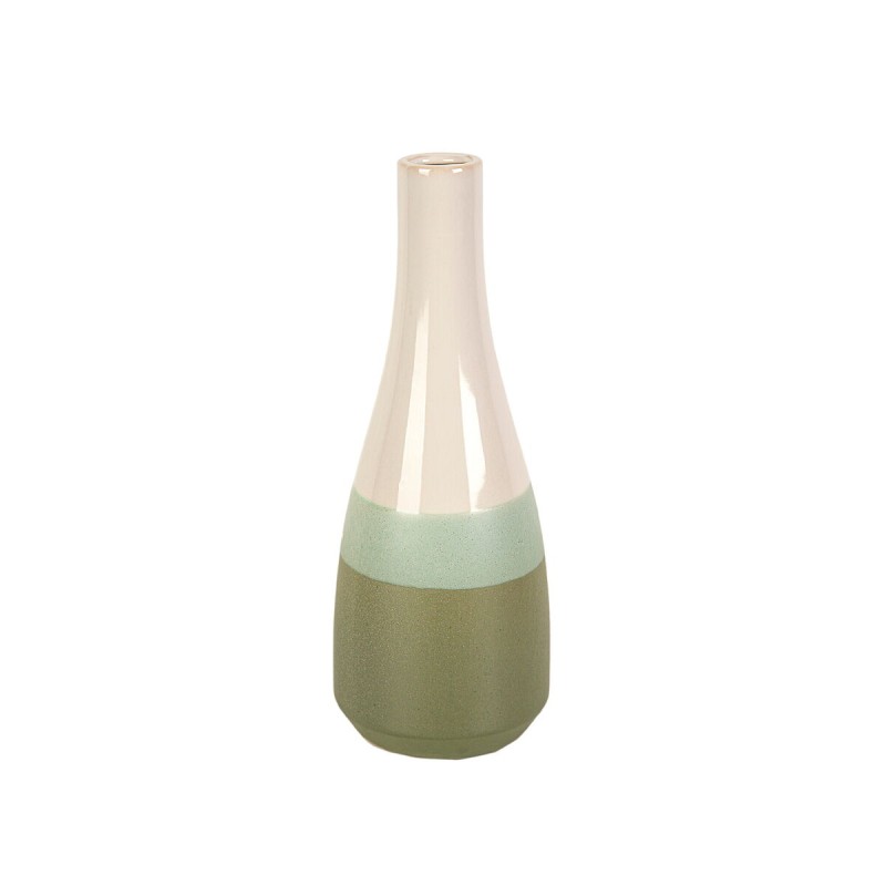 Vase Romimex Green Cream Ceramic 11 x 30 x 11 cm