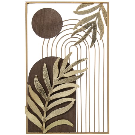 Wall Decoration Alexandra House Living Golden Metal 35 x 56 x 2,5 cm