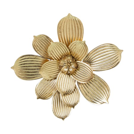 Wanddekoration Alexandra House Living Gold Metall Blume 40 x 39 x 4 cm