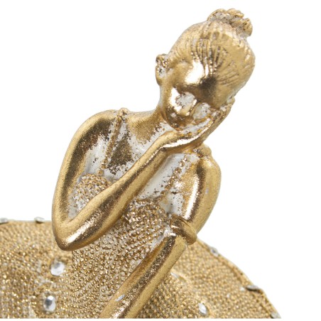 Decorative Figure Alexandra House Living Golden Acrylic Plastic Melamin Ballerina 10 x 10 x 30 cm