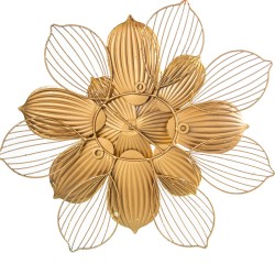 Wall Decoration Alexandra House Living Golden Metal Flower 49,5 x 45 x 4 cm