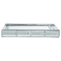 Centre de Table Alexandra House Living Gris Verre Miroir 20 x 3 x 10 cm