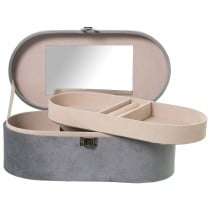 Jewelry box Alexandra House Living Grey Textile 26 x 10 x 13 cm