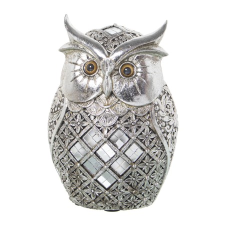 Decorative Figure Alexandra House Living Silver Acrylic Plastic Melamin Owl 12 x 9 x 18 cm