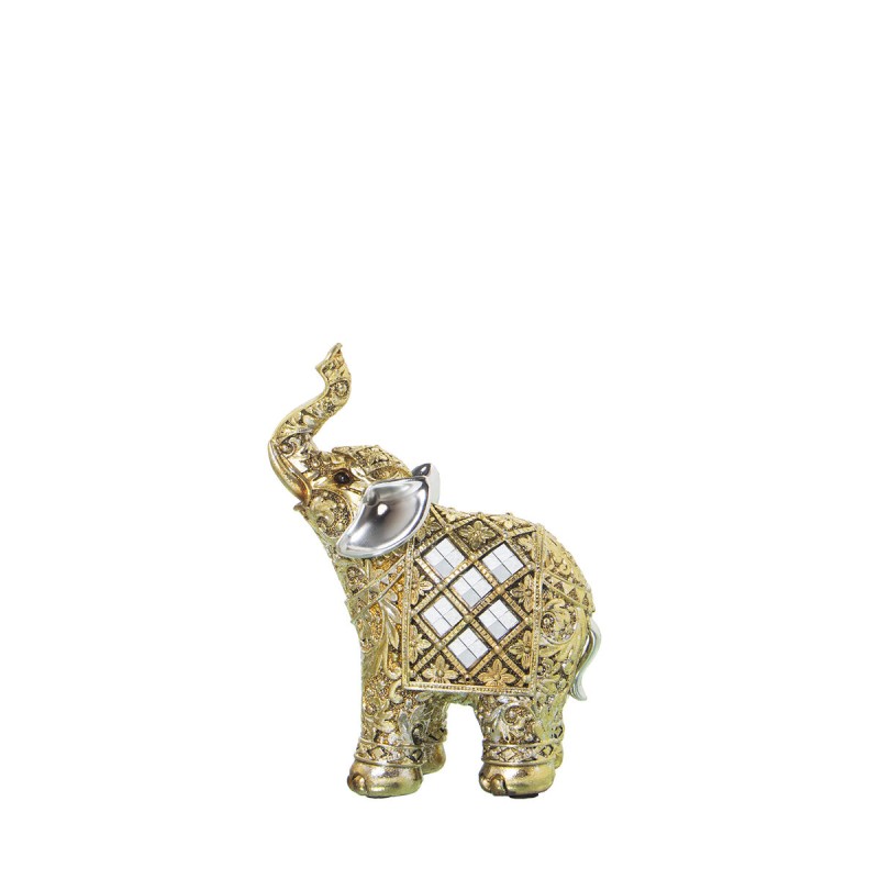 Decorative Figure Alexandra House Living Golden Acrylic Plastic Melamin Elephant 11 x 6 x 16 cm