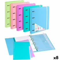 Ring binder Carchivo Multicolour A4 (8 Units)