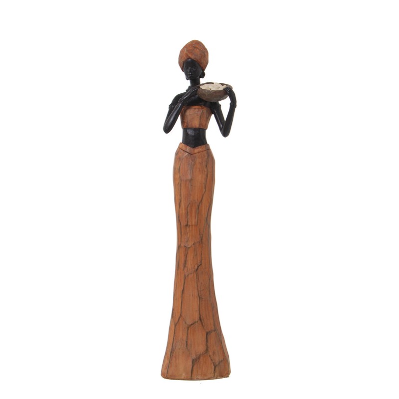 Figurine Décorative Alexandra House Living Marron Acrylique Plastique Mélamine Africaine