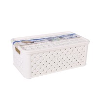 Storage Box with Lid Tontarelli Arianna Plastic White 4 L 29 x 16,6 x 11,2 cm (8 Units)